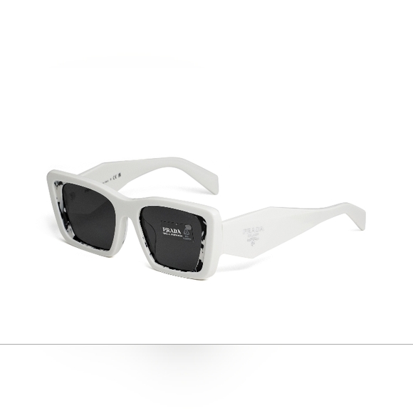 NEW PRADA PR08YSF WOMEN'S WHITE SUNGLASSES  PR 08YSF 02V5S0 NEW PR08YS - Picture 5 of 12